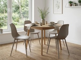 Krzesło do kuchni OSAKA plastikowe, szarobrązowe