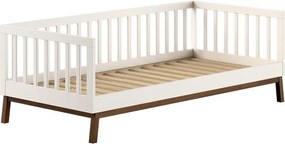 Beżowe łóżko dziecięce z litego drewna sosnowego ze stelażem 90x200 cm Sezane – Vipack