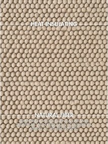 Beżowy wełniany okrągły dywan tkany ręcznie ø 200 cm Richmond Diana – Ted Baker