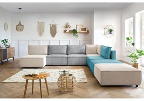 Sztruksowy narożnik (w kształcie litery U/strona zmienna) Nihad modular – Bobochic Paris