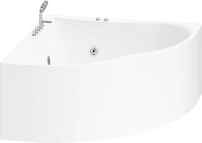 Narożna wanna z hydromasażem AGYNESS - 263 l - 135 x 135 x wys.57 cm