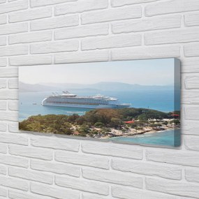 Obraz canvas na ścianę Statek przy Rajskiej Wyspie