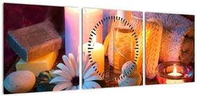 Obraz - Chwila odpoczynku (z zegarem) (90x30 cm)