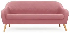 Różowa 3-osobowa sofa CORANTI VELVET
