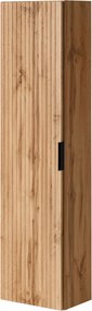 Szafka łazienkowa wisząca słupek w kolorze naturalnego drewna 35 x 25 x 140 cm ASTROS Light Oak
