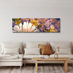 Obraz kwiatów (170x50 cm)