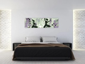 Obraz - Ilustracja przedstawiająca tancerzy (170x50 cm)