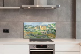 Szklany Panel Domy w Prowansji - Paul Cézanne