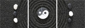 Obraz - Yin i Yang (z zegarem) (90x30 cm)