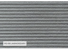 Jasnoszary sztruksowy rozkładany narożnik (lewostronny/w kształcie litery U) Brave Dave – Miuform