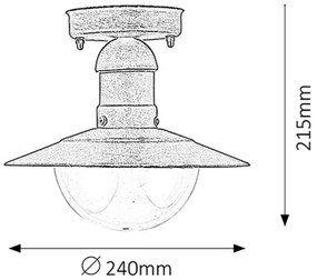 Rabalux 8736 LED zewnętrzna lampa sufitowa Oslo