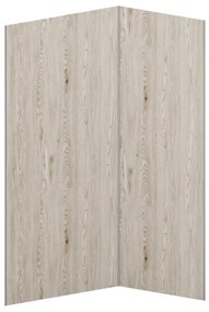 Zestaw 2 paneli ściennych aluminiowych pod prysznic z efektem jasnego drewna z profilami - szer. 90 x szer. 120 x wys. 210 cm - ENEKO