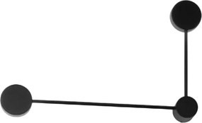 Kinkiet Eclipsia Black - 325x520x64mm 2xGX53 - Dwuramienny metalowy kinkiet - Długie ramię po lewej stronie