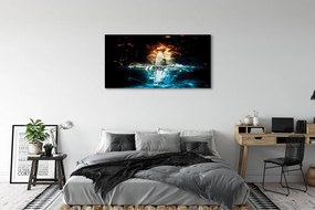 Zdjęcie na płótnie Miecz w Kolorowych Dymach