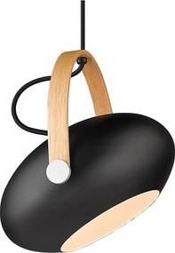 Halo Design 734344 - Lampa wisząca na przewodzie DC 1xE27/40W/230V Ø 26 cm czarny/dąb