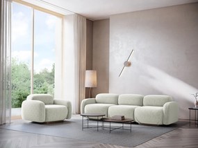 Zestaw modułowych mebli wypoczynkowych do salonu, 4-osobowa sofa i fotel Ailani