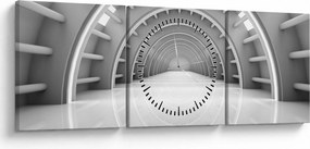 Obraz - przepustka 3D (z zegarem) (90x30 cm)