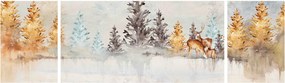 Obraz - Akwarelowy las (170x50 cm)