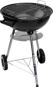 Okrągły czarny grill węglowy z pokrywą R1-T63