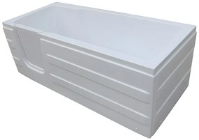 Narożna wanna z drzwiczkami SERVEE – 235 l – 170 × 76 × 62 cm (dł. × szer. × wys.) – lewostronna