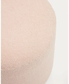 Jasnoróżowy puf z materiału bouclé Kaeli – Kave Home