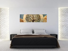 Obraz – Drzewo życia i spirale (170x50 cm)