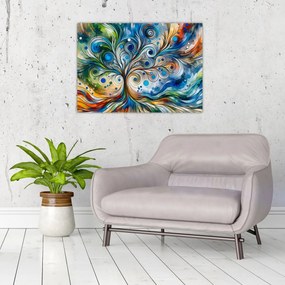 Obraz – Kolorowe energetyczne drzewo (70x50 cm)