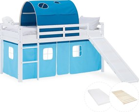 Łóżko piętrowe dla dzieci 90x200 cm białe