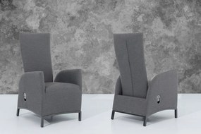 Doppler PARIS LIKA-TEX® szare - luksusowy regulowany fotel ogrodowy - Towar rozpakowany (N352)