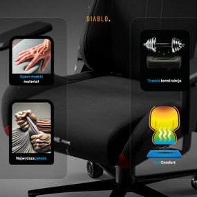 Fotel gamingowy Diablo X.One Prime, Normal Size, Burned Black