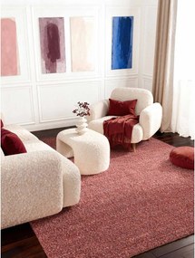 Ciemnoróżowy dywan z materiału bouclé tkany ręcznie 120x170 cm Notting Hill Portobello – Ted Baker