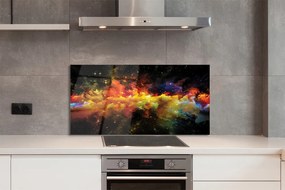 Panel Kuchenny Szklany Słoneczna Geometria Złota