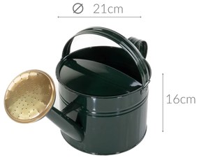 Konewka miedziana do ogrodu GIESELA, ciemna zieleń, 5 l