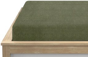 PrzytulneMieszkanie.pl Prześcieradło z mikropluszu GRENA 90x200 cm zielone