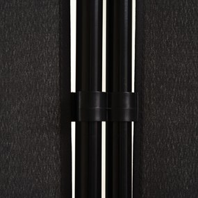 HOMCOM Dzielnik przestrzeni, 3-częściowa zasłona, Dzielnik z metalową ramą, Czarny