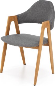 Krzesło na metalowym stelażu pokryte tkaniną K344