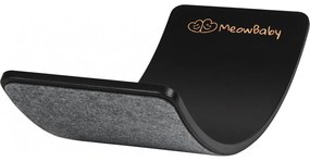 Deska do balansowania z filcem 80x30cm dla dzieci. drewniany czarny balance board, filc szary - meowbaby®