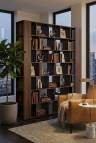 Duży regał na książki w stylu nowoczesnym wenge W8-L67