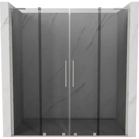 Mexen Velar L Duo drzwi prysznicowe rozsuwane 170 cm, grafit, nikiel szczotkowany - 871-170-003-42-97