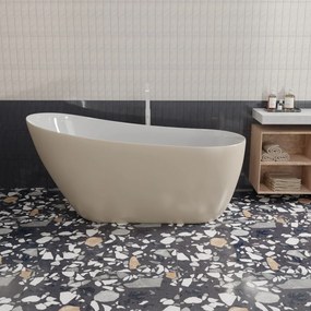 Massi Wanna wolnostojąca GO COLOR 150 cm STILLA z przelewem : Wybierz swój kolor - róż MOLIS SALMON, Wykończenie - matowe