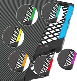 Biurko dla graczy z oświetleniem Gamset Falcon 1.4