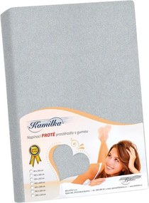 Bellatex prześcieradło frotte średnio szare, 140 x 200 cm