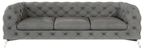 Szara aksamitna sofa 243 cm Chelsea – Ropez