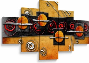 Abstrakcyjny obraz - Planety (125x70 cm)