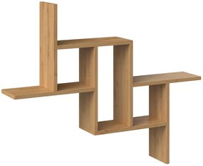 Skandynawski regał wiszący w kolorze dąb artisan - Lucnia