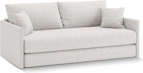 Beżowa rozkładana sofa z tkaniny szenilowej 209 cm Shannon – Cosmopolitan Design