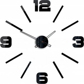 Zegar ścienny z dużymi cyframi naklejany nowoczesny do salonu sypialni loft