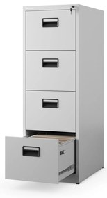 Metalowa szafa kartotekowa SARA V4, 460 x 1320 x 620 mm, szara