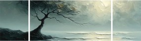 Obraz - Obraz olejny przedstawiający drzewo z oceanem (170x50 cm)