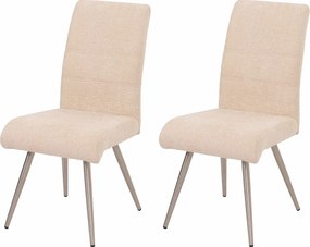 Krzesło do jadalni MCW-G55 (zestaw 2 sztuk),  kremowy